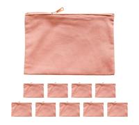 ModParty Kosmetiktaschen aus Segeltuch - Großpackung mit 10 Stück - 21,6 x 15,2 cm große Make-up-Taschen mit Reißverschluss - leere Leinwand für individuelle Geschenke - Großhandel Reise-Kulturbeutel