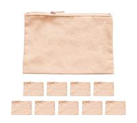 ModParty Kosmetiktaschen aus Segeltuch - Großpackung mit 10 Stück - 21,6 x 15,2 cm große Make-up-Taschen mit Reißverschluss - leere Leinwand für individuelle Geschenke - Großhandel Reise-Kulturbeutel