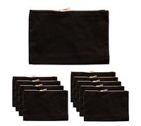 ModParty Kosmetiktaschen aus Segeltuch - Großpackung mit 10 Stück - 21,6 x 15,2 cm große Make-up-Taschen mit Reißverschluss - leere Leinwand für individuelle Geschenke - Großhandel Reise-Kulturbeutel