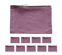 ModParty Kosmetiktaschen aus Segeltuch - Großpackung mit 10 Stück - 21,6 x 15,2 cm große Make-up-Taschen mit Reißverschluss - leere Leinwand für individuelle Geschenke - Großhandel Reise-Kulturbeutel