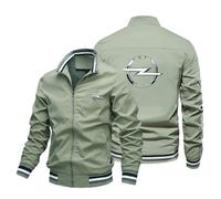 MODRYER Freizeitjacke Für Herren Für Opel Reißverschluss Bomberjacke Leichte Lauf Und Sport Windjacke Oberbekleidung Mit Taschen Sweatshirt Für Frühling Sommer Und Herbst,Green-4XL