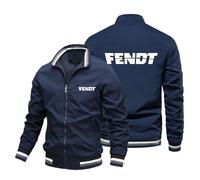MODRYER Herren Jacke Für FENDT Leichte Winddichte Bomberjacke Mit Reißverschluss Warmer Lässiger Windbreaker Mantel Slim Fit Modische Frühlings Oberbekleidung,Blue-5XL