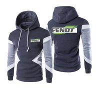 MODRYER Herren Kapuzenpullover Für FENDT Fleece Kapuzenpullover Logo Pullover Langarm Pullover Lässige Hoody Oberteile Unisex Winter Sweatshirts Mit Kordelzug,Grey-M