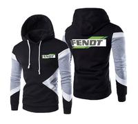 MODRYER Herren Kapuzenpullover Für FENDT Fleece Kapuzenpullover Logo Pullover Langarm Pullover Lässige Hoody Oberteile Unisex Winter Sweatshirts Mit Kordelzug,Black-M