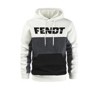 MODRYER Herren Kapuzenpullover Für FENDT Lässiger Langarm Pullover Kapuzenpullover Mit Kordelzug Und Kängurutasche,White-XL