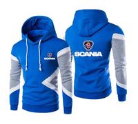 MODRYER Herren Kapuzenpullover Für Scania Unisex Herren Damen Fleece Hoodie Pullover Sweatshirt Warm Langarm Winterpullover Mit Kapuze,Blue-M
