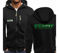 MODRYER Herren-Kapuzenpullover Mit Durchgehendem Reißverschluss Für FENDT Kapuzenpullover Softshell-Jacke Für Den Außenbereich Langärmeliger Windbreaker Warmer Mantel Mit Tasche,Black-M