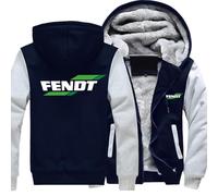 MODRYER Herren-Kapuzenpullover Mit Durchgehendem Reißverschluss Weiche Fleecejacken Für FENDT Lässige Warme Wintermäntel Outdoor-Langarm-Sweatshirt Mit Kapuze,Navy Blue-S