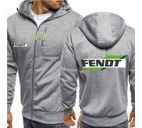 MODRYER Herren-Kapuzenpullover Mit Reißverschluss Für FENDT Mit Kapuze Winddicht Softshell-Jacken Für Den Außenbereich Warme Dicke Kapuzenpullover Thermo-Pullover Mit Taschen,Light Gray-L