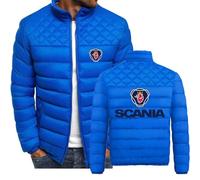 MODRYER Herren-Winterjacken Für Scania Warme Pufferjacke Gesteppte Isolierte Jacke Schnee Skimantel Outdoor Daunenjacken Zum Skifahren Laufen Reisen Wandern Golf,Blue-XL