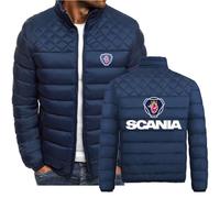 MODRYER Herren-Winterjacken Für Scania Warme Pufferjacke Gesteppte Isolierte Jacke Schnee Skimantel Outdoor Daunenjacken Zum Skifahren Laufen Reisen Wandern Golf,Navy blue-3XL