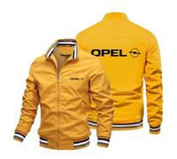 MODRYER Jacken Für Herren Für Opel Leichte Laufsport Bekleidung Golf Oberbekleidung Winddichte Bomberjacke Lässiges Langarm Sweatshirt Zum Spazierengehen Und Wandern,Yellow-4XL