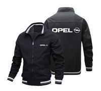 MODRYER Jacken Für Herren Für Opel Leichte Laufsport Bekleidung Golf Oberbekleidung Winddichte Bomberjacke Lässiges Langarm Sweatshirt Zum Spazierengehen Und Wandern,Black-M