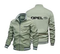 MODRYER Jacken Für Herren Für Opel Leichte Laufsport Bekleidung Golf Oberbekleidung Winddichte Bomberjacke Lässiges Langarm Sweatshirt Zum Spazierengehen Und Wandern,Green-L