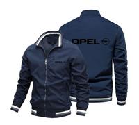MODRYER Jacken Für Herren Für Opel Leichte Laufsport Bekleidung Golf Oberbekleidung Winddichte Bomberjacke Lässiges Langarm Sweatshirt Zum Spazierengehen Und Wandern,Blue-3XL