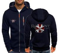 MODRYER Kapuzenpullover Für Herren Für Resident Bedruckte Jacken Mit Reißverschluss Lässige Hoodies Für Evil Unisex Lauf Kapuzenmantel Für Teenager Für Umbrella Pullover Mit Taschen,Navy Blue-M