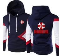 MODRYER Kapuzenpullover Für Herren Für Resident Fleece Sweatshirt Für Evil Schmale Passform Langärmeliger Pullover Für Umbrella Lässige Sweatshirts,Navy Blue-S
