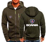 MODRYER Kapuzenpullover Mit Reißverschluss Für Scania Leichte Sweatshirt Jacke Unisex Teenager Erwachsene Langärmelig Kapuzenpullover Club-Hoodies Sportbekleidung Mit Taschen,Green-4XL