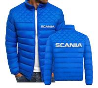 MODRYER Pufferjacke Für Herren Leichte Warme Steppjacken Für Scania Isolierter Winter-Daunenmantel Winddichte Isolierte Jacke Ski-Schneemäntel Fleecejacken Mit Reißverschluss,Blue-M