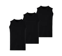Mody Herren-Tanktop, 3er-Pack, ärmelloser V-Ausschnitt, Herren-Unterhemd, Muskelshirts für Herren, Schwarz, XL