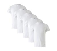 Mody Herren-Unterhemd, Rundhalsausschnitt, kurze Ärmel, 5er-Pack, Herren-Unterhemd, Baumwoll-Tanktop, weiches Unterhemd für Herren, Weiss/opulenter Garten, XL