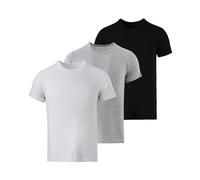 Mody Herren-Unterhemden, 3er-Pack, T-Shirts für Herren, Rundhalsausschnitt, Baumwolle, Herren-Unterhemden, weiche Herren-Tanktops, Gemischt, L