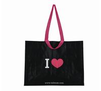 Mömax Einkaufstasche Mömax in Schwarz , in Schwarz , Rosa, Schwarz, Weiß , Kunststoff , 53x40x22 cm , matt , faltbar , 003899000201