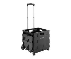 Mömax Einkaufstrolley Olli Schwarz ca. 45l , Schwarz ca. 45l , 45 L , 36x33x38 cm , höhenverstellbarer Griff, handgepäcktauglich , 0035560207