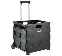 Mömax Einkaufstrolley Olli Schwarz ca. 65l , Schwarz ca. 65l , Kunststoff , 65 L , 40.5x38x42 cm , höhenverstellbarer Griff, handgepäcktauglich , 0035560209