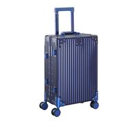 Mömax Reisekoffer Dubai Blau , Blau , Metall , 36x22x56 cm , matt , höhenverstellbarer Teleskopgriff, 360°-Rollensystem, TSA-Schloss, Trolleyfunktion , 008077001205