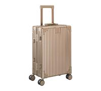 Mömax Reisekoffer Dubai Goldfarben , Goldfarben , Metall , 36x22x56 cm , matt , höhenverstellbarer Teleskopgriff, 360°-Rollensystem, TSA-Schloss, Trolleyfunktion , 008077001204