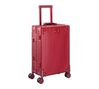 Mömax Reisekoffer Dubai Rot , Rot , Metall , 36x22x56 cm , matt , höhenverstellbarer Teleskopgriff, 360°-Rollensystem, TSA-Schloss, Trolleyfunktion , 008077001203