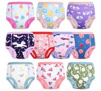 MOEMOE BABY Töpfchen Trainingshose, 10 Stück Baumwolle Töpfchen Trainingshose Kinder Trainer Töpfchentraining Unterhosen für Jungen Mädchen, Rosa, 9 Jahre