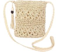 MOERAE Strohtasche Damen Sommer Boho Geflochten, Strohtaschen Damen Klein,Häkeltasche Für Strand Und Alltag