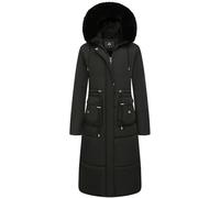 MOERDENG Damen Lang Winter Puffer Mantel Wasserdicht Warm Maxi Daunenjacke Kunstfell Abnehmbare Kapuze Parka