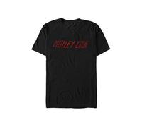 Motley Crue Herren Distressed Logo T-Shirt, Schwarz, M