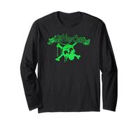 Mötley Crüe Neon Green Logo with Skull Langarmshirt