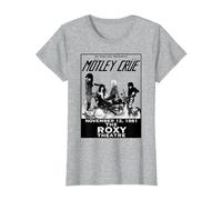 Mötley Crüe - Roxy Gig Poster Grey T-Shirt, Damen, Grau Meliert, XL