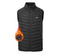 MoFiz Herren Weste Leichte Steppweste Stehkragen Warme Gefütterte Hybrid Weste Übergangswesten Winddichte Outdoorwesten für Freizeit Arbeit Golf Laufen Wandern Dunkelgrau Größe EU 3XL