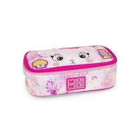 MOFU MOFU Federmäppchen für die Schule, offizielles Mofu Mofu, ovales Federmäppchen für Mädchen, ideal zur Aufbewahrung von Schreibwaren, mit Trennwand innen und elastischen Schlaufen, praktischem