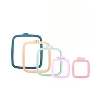 MOHUIED Mini-Stickrahmen Ringe, Reifen, quadratische, Makramee-Ringe for DIY-Bastelzubehör, Kreuzstich-Stickerei-Nähzubehör(9.5x11cm)