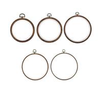 MOHUIED Mini-Stickrahmen Stickrahmen, kein Rahmen, imitierte hölzerne Stickerei-Anzeige, Kreis, runde Stickerei for Anfänger, DIY-Handwerk, Nähzubehör