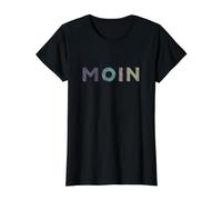 Moin Nordsee Sylt Fehmarn Hamburg Hanseaten Geschenkidee Preisgünstiges Grafik-T-Shirt, Damen, Schwarz, XS