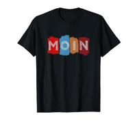 Moin Nordsee Sylt Fehmarn Hamburg Hanseaten Moin Preisgünstiges Grafik-T-Shirt, Herren, Schwarz, L