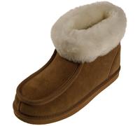 Mokassin aus feinstes Merino Lammfell 2 Farben 41, Haselnuss