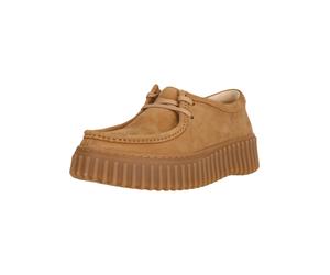 Mokassin CLARKS "Torhill Bee", Damen, Gr. 41, braun (camelfarben), Leder, Schuhe Mokassin, mit großer gerippter Außensohle (83739701-41) camelfarben