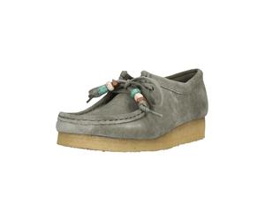 Mokassin CLARKS "Wallabee", Damen, Gr. 39, grau, Schuhe Mokassin, aus hochwertigem Material (53388117-39) grau