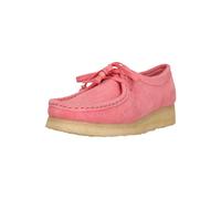 Mokassin CLARKS "Wallabee", Damen, Gr. 40, pink, Schuhe, aus hochwertigem Veloursleder (43572511-40) pink