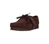 Mokassin CLARKS "Wallabee Gore-Tex", Damen, Gr. 35,5, braun, lila, Leder, Schuhe Mokassin, mit integriertem GoreTex-Membran (24529521-35,5) braun, lila