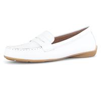 Mokassin GABOR, Damen, Gr. 39, weiß, Kalbsleder, unifarben, Schuhe Mokassin, Halbschuh, Businessschuh, Schlupfeschuh mit Zierriegel, Topseller (12099321-39) weiß